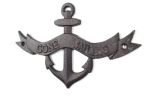 Cast Iron Gone Sailing Anchor Sign 8""