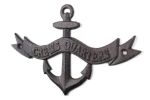 Cast Iron Crews Quarters Anchor Sign 8""