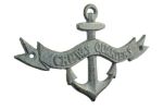 Antique Bronze Cast Iron Crews Quarters Anchor Sign 8""