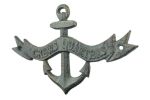 Antique Bronze Cast Iron Crews Quarters Anchor Sign 8""