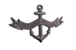 Cast Iron Anchor Captains Quarters Sign 8""