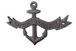 Cast Iron Anchor Captains Quarters Sign 8""