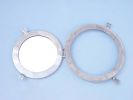 Brushed Nickel Deluxe Class Decorative Ship Porthole Mirror 12""