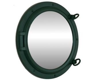 Seaworn Green Decorative Ship Porthole Mirror 15""