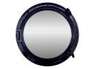 Gloss Black Decorative Ship Porthole Mirror 15""