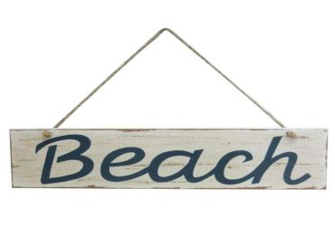 Wooden Rustic Beach Sign 14""