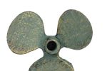 Antique Seaworn Bronze Cast Iron Propeller Paperweight 4""