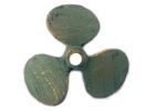 Antique Seaworn Bronze Cast Iron Propeller Paperweight 4""