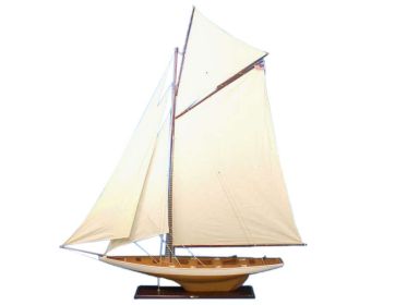 Wooden Columbia Model Sailboat Decoration 80""