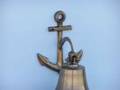 Antique Brass Hanging Anchor Bell 10""