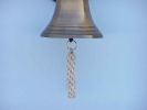 Antique Brass Hanging Anchor Bell 10""