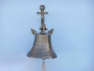 Antique Brass Hanging Anchor Bell 12""