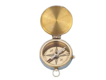 Solid Brass Lewis & Clark Pocket Compass 3""