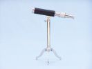 Chrome with Leather Telescope on Stand 17""