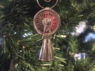 Solid Brass Titanic Engine Telegraph Christmas Ornament 4""