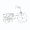 White Bicycle Planter