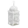 White Filigree Candle Lantern