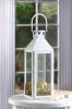 White Manhattan Candle Lantern