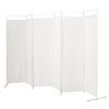 6 Feet 6-Panel Room Divider with Steel Support Base