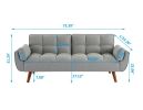 New Design Velvet Sofa Furniture Adjustable Backrest Easily Assembles Loveseat