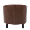 linen Fabric Tufted Barrel ChairTub Chair for Living Room Bedroom Club Chairs