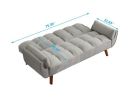 New Design Velvet Sofa Furniture Adjustable Backrest Easily Assembles Loveseat