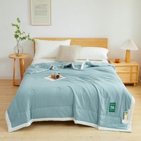 Antibacterial Raw Cotton Washable Summer Cool Quilt (Option: Haze Blue-220x240cm)