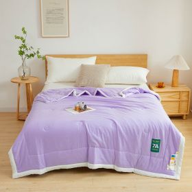 Antibacterial Raw Cotton Washable Summer Cool Quilt (Option: Taro Purple-200X230cm)